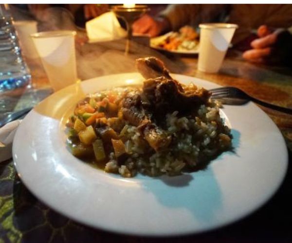 Enjoy the bedouin dinner in wadi rum camp , khaled`s Camp