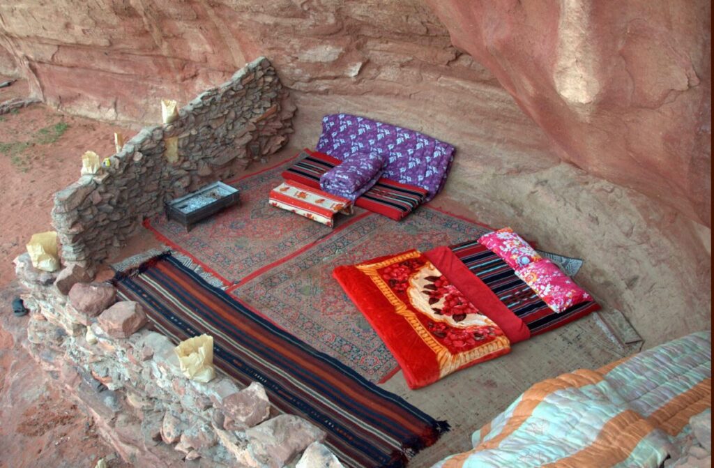 Sleeping under the stars at Khaled’s Camp in Wadi Rum desert