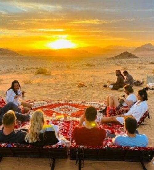 One day one night experience Wadi Rum jeep tour sunsets, starry skies, and sleep in bedouin camp