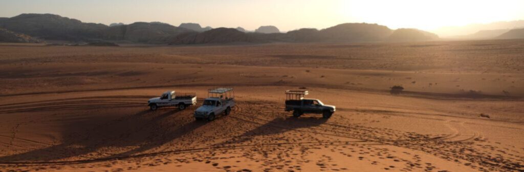 Sunset jeep tour in wadi rum camp