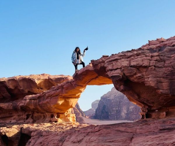 Small Rock Bridge by Khaled`s Camp-Wadi Rum