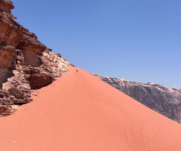 Sand dun by Khaled`s Camp-Wadi Rum