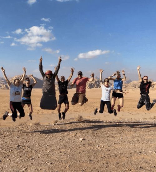 Explore the stunning desert landscapes of Wadi Rum on a 2 day 2 night jeep tour under starry skies