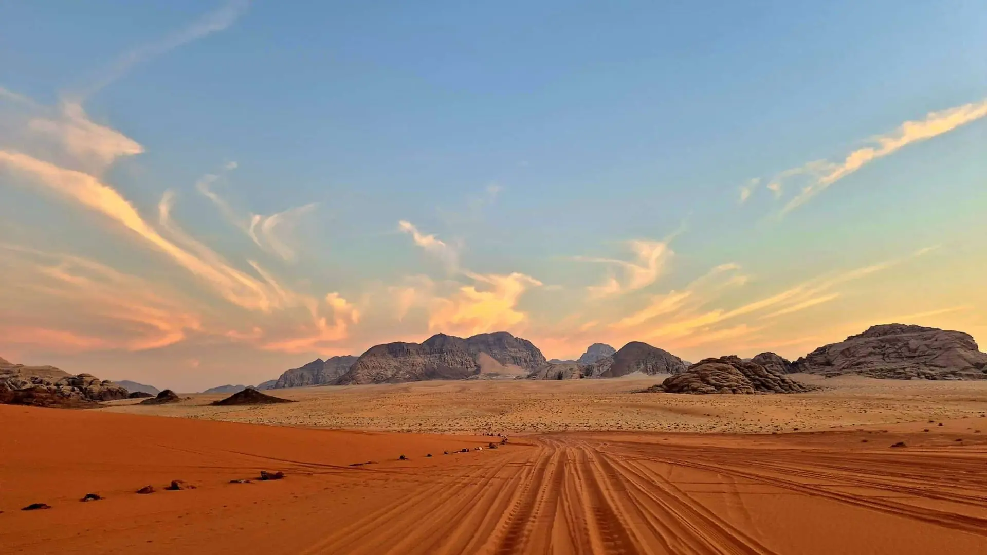 Wadi Rum desert landscape in southern Jordan