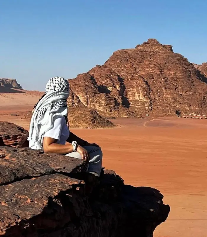 Wadi Rum landscape inside the protected area